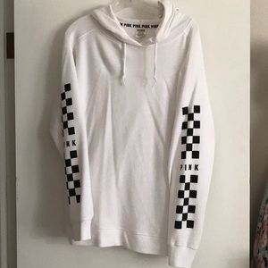 Pink Victoria’s Secret White Hoodie